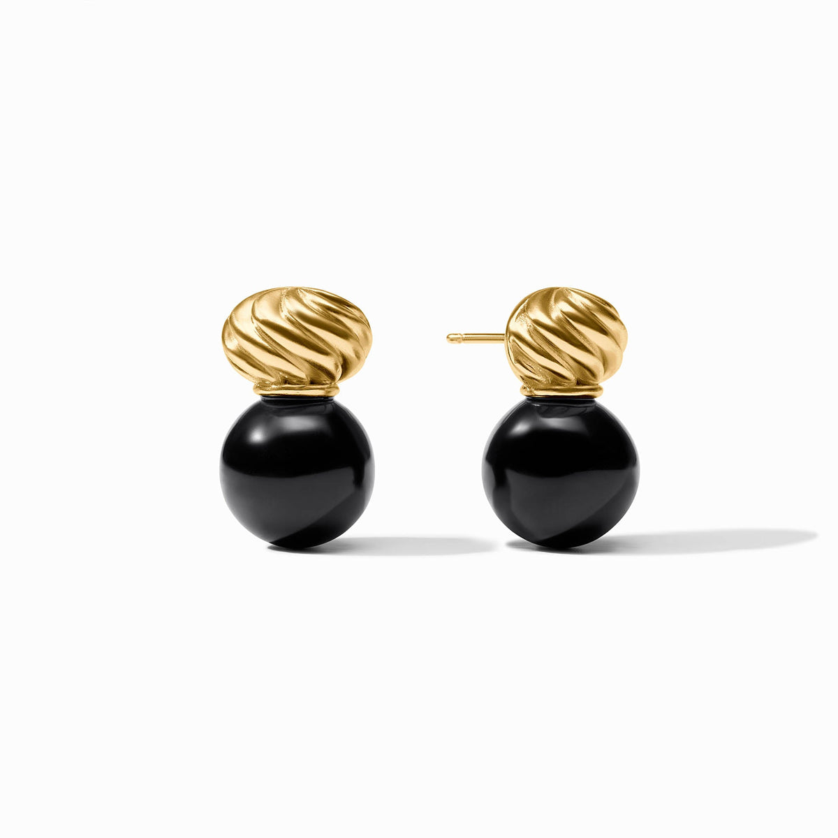 Julie Vos Ravello Midi Earring, Obsidian Black