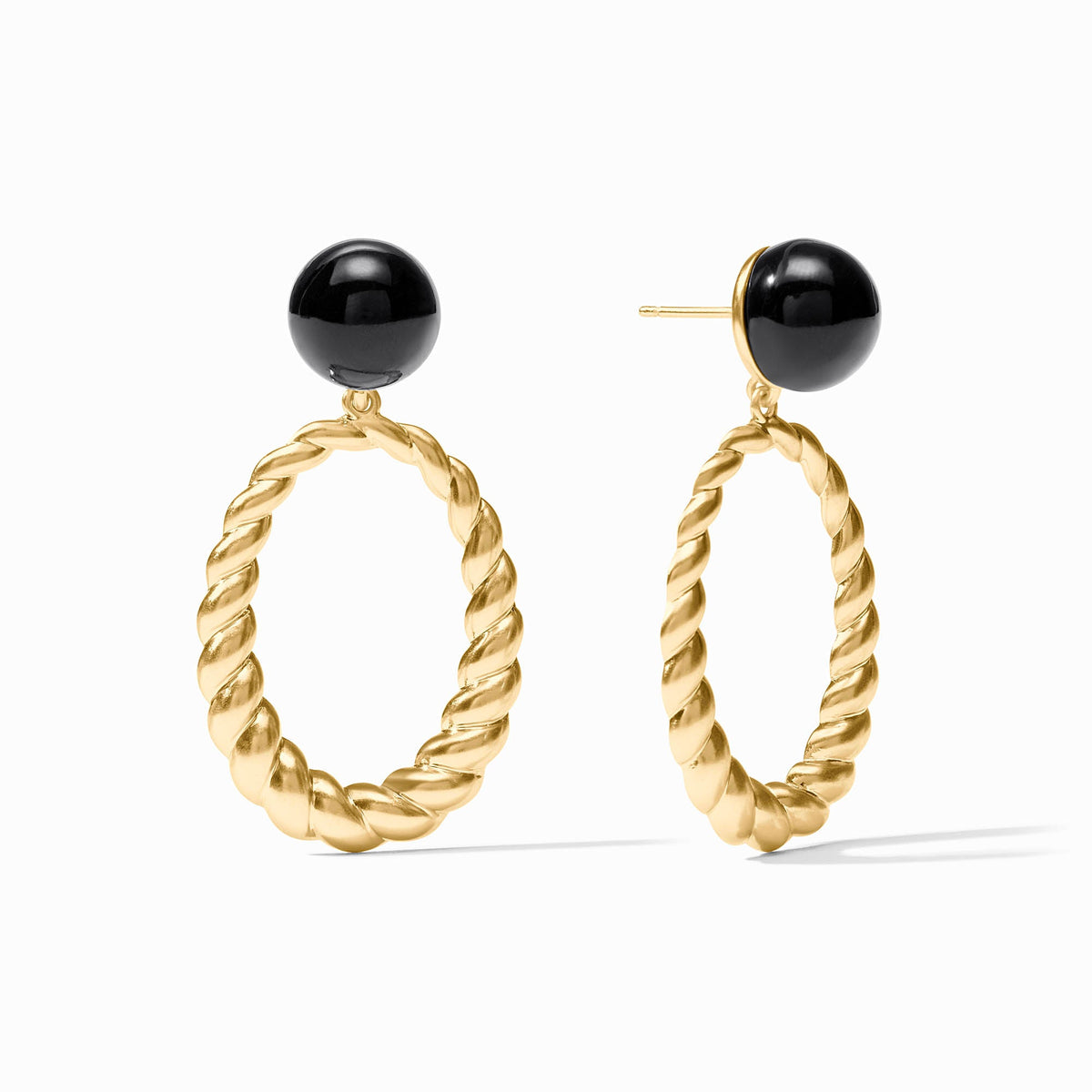Julie Vos Ravello Statement Earring, Obsidian Black