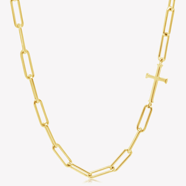 Chain Breaker Cross Necklace