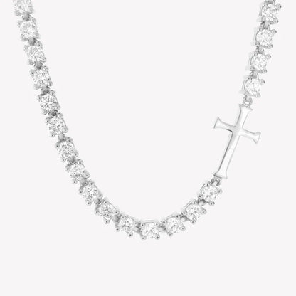 Luminous Cross Tennis Necklace