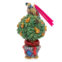 Partridge in a Pear Tree Glass Ornament