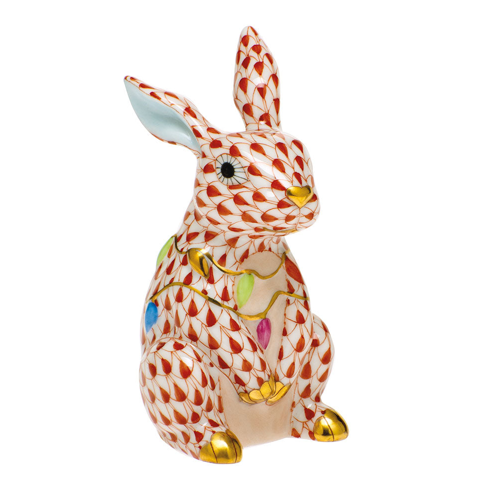 Bunny with Christmas Lights — Rust
