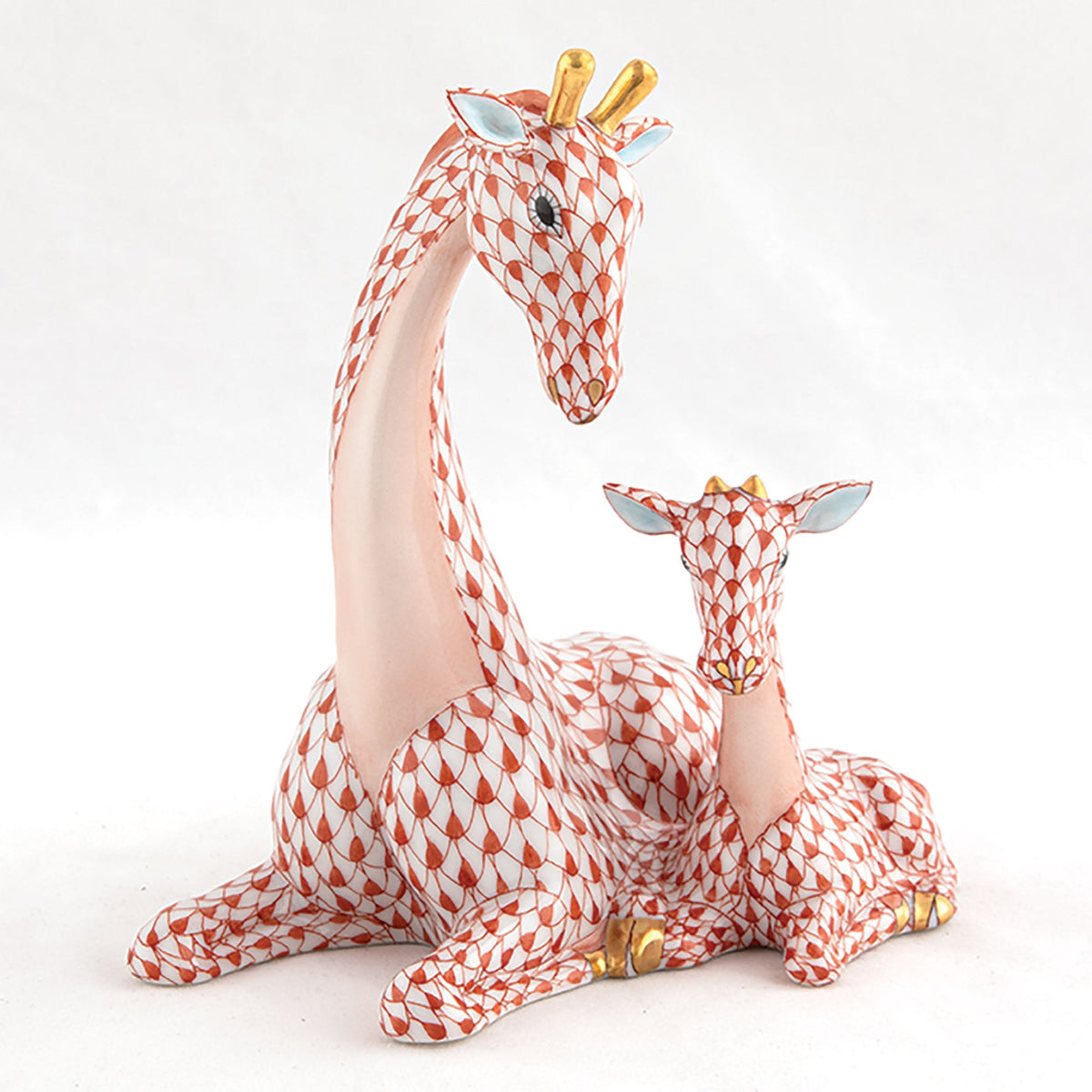 Mother and Baby Giraffe — Rust