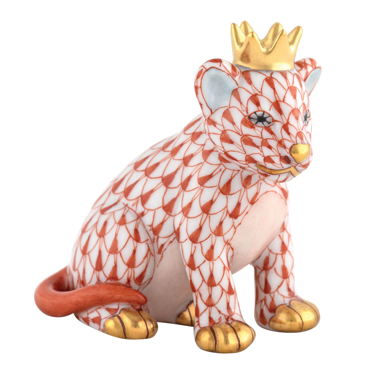Lion Cub with Crown — Rust