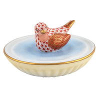 Bird In Bird Bath — Rust
