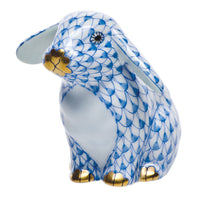 Sitting Lop Ear Bunny — Blue