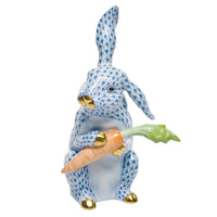 Large Bunny with Carrot — Blue