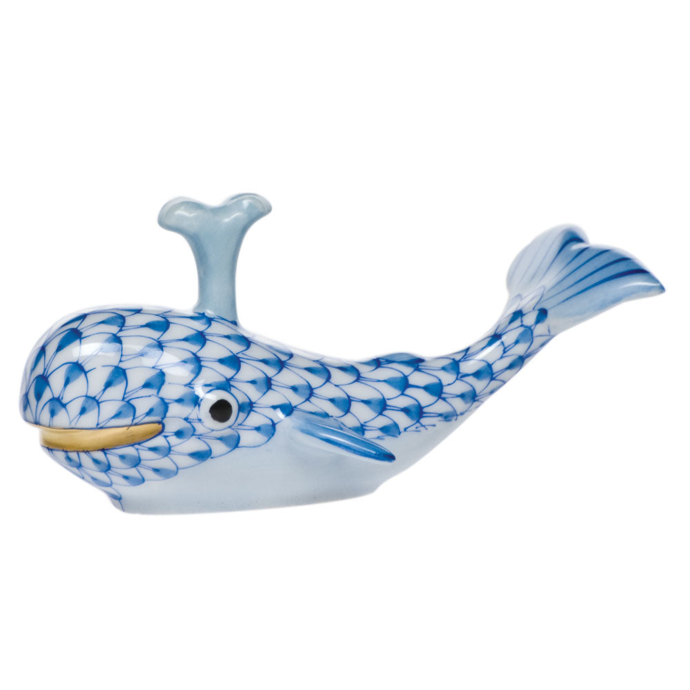 Baby Whale with Spout — Blue