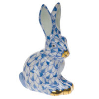Miniature Sitting Rabbit — Blue