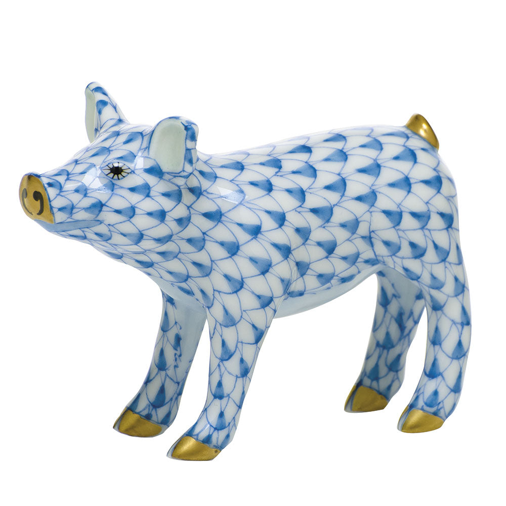 Smiling Pig — Blue