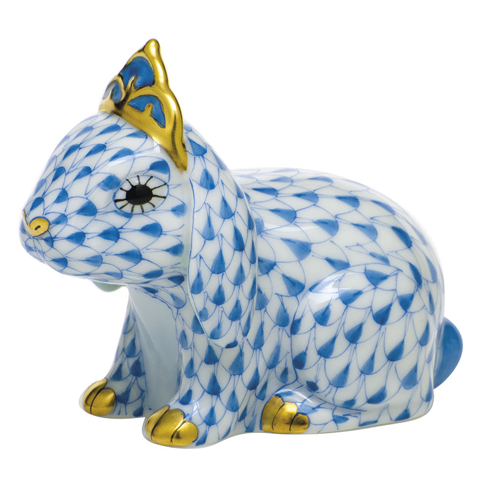 Bunny with Tiara — Blue