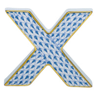 Letter X — Blue