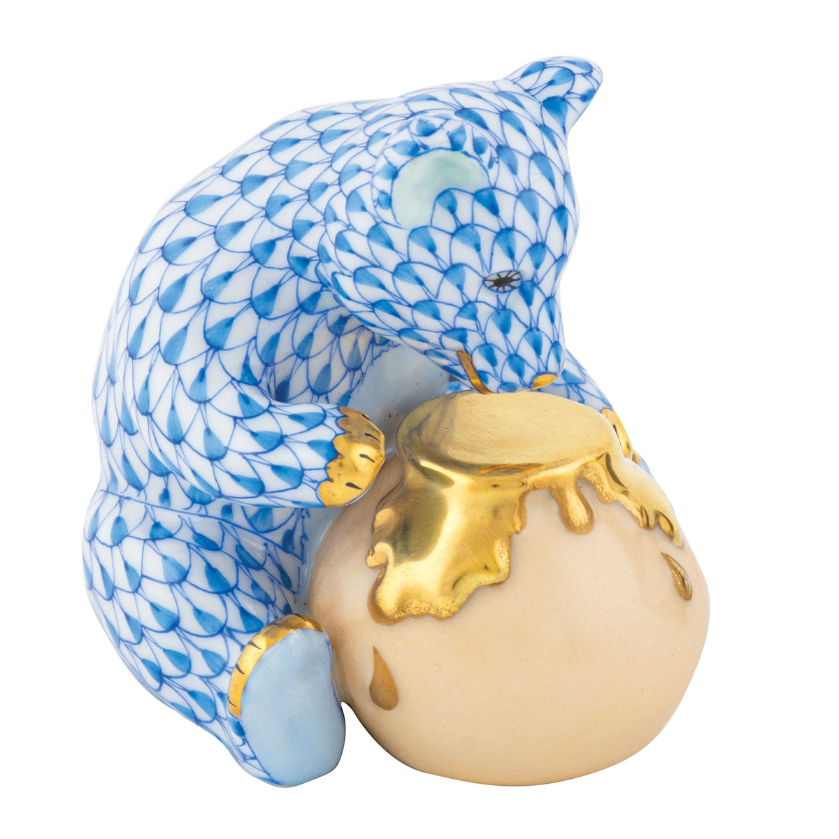 Bear with Honey Pot — Blue