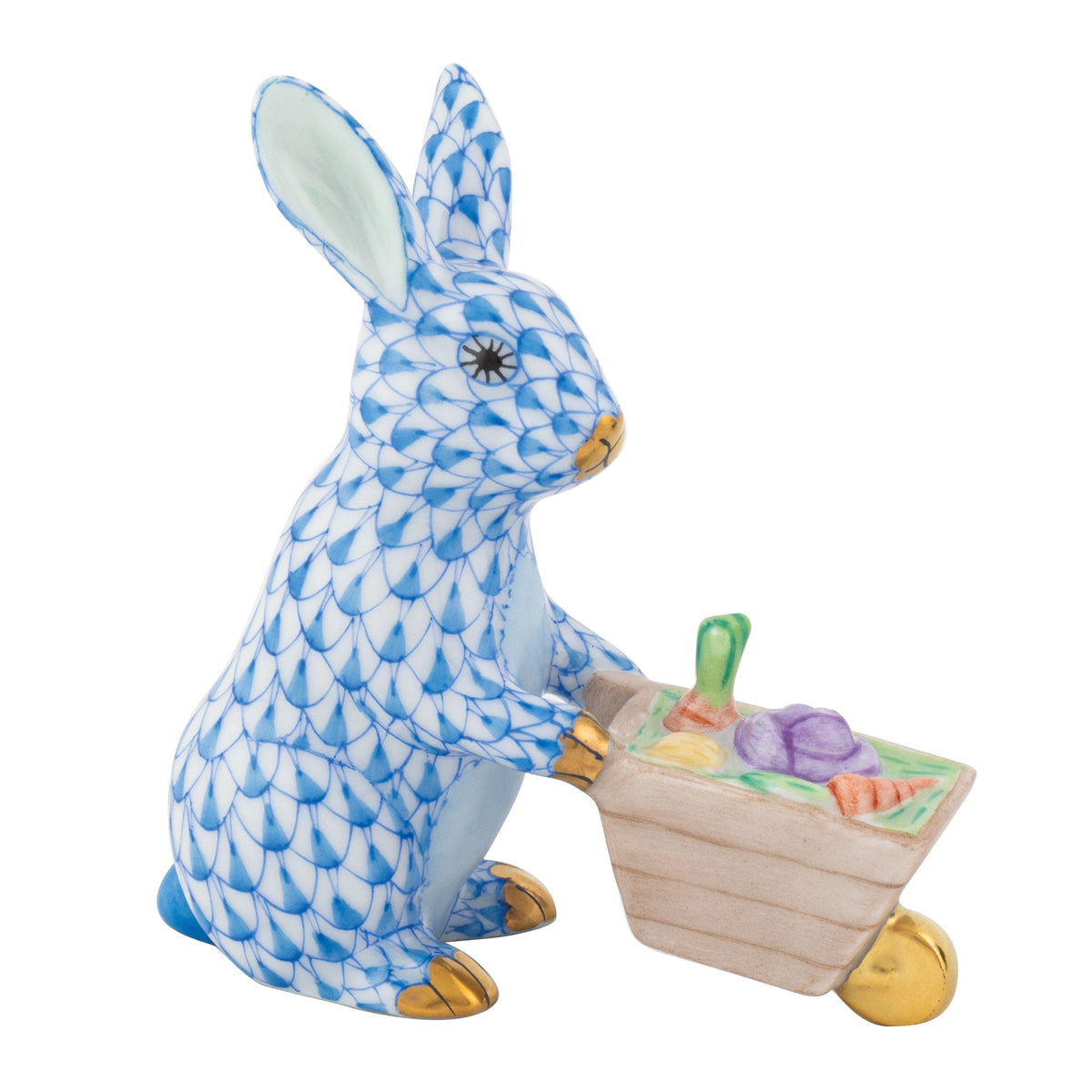 Wheelbarrow Bunny — Blue