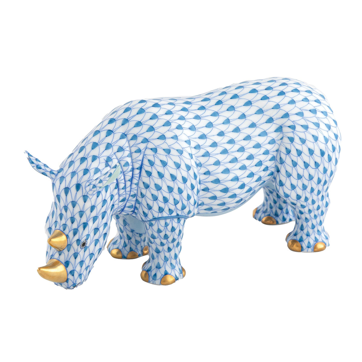 Standing Rhinoceros — Blue