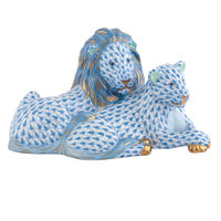 Lion and Lioness — Blue