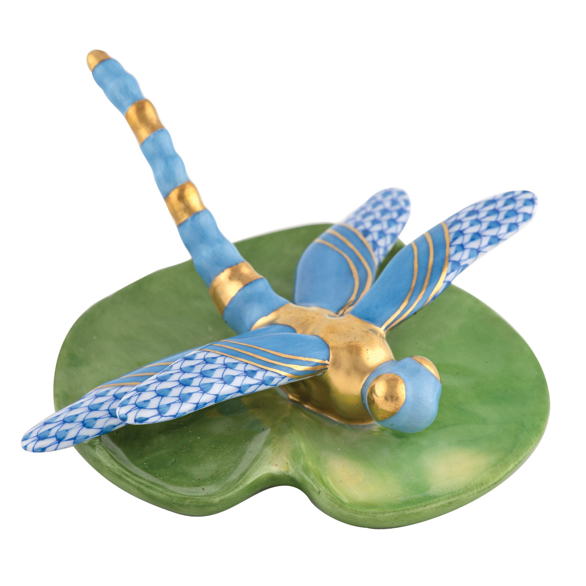 Dragonfly On Lily Pad — Blue