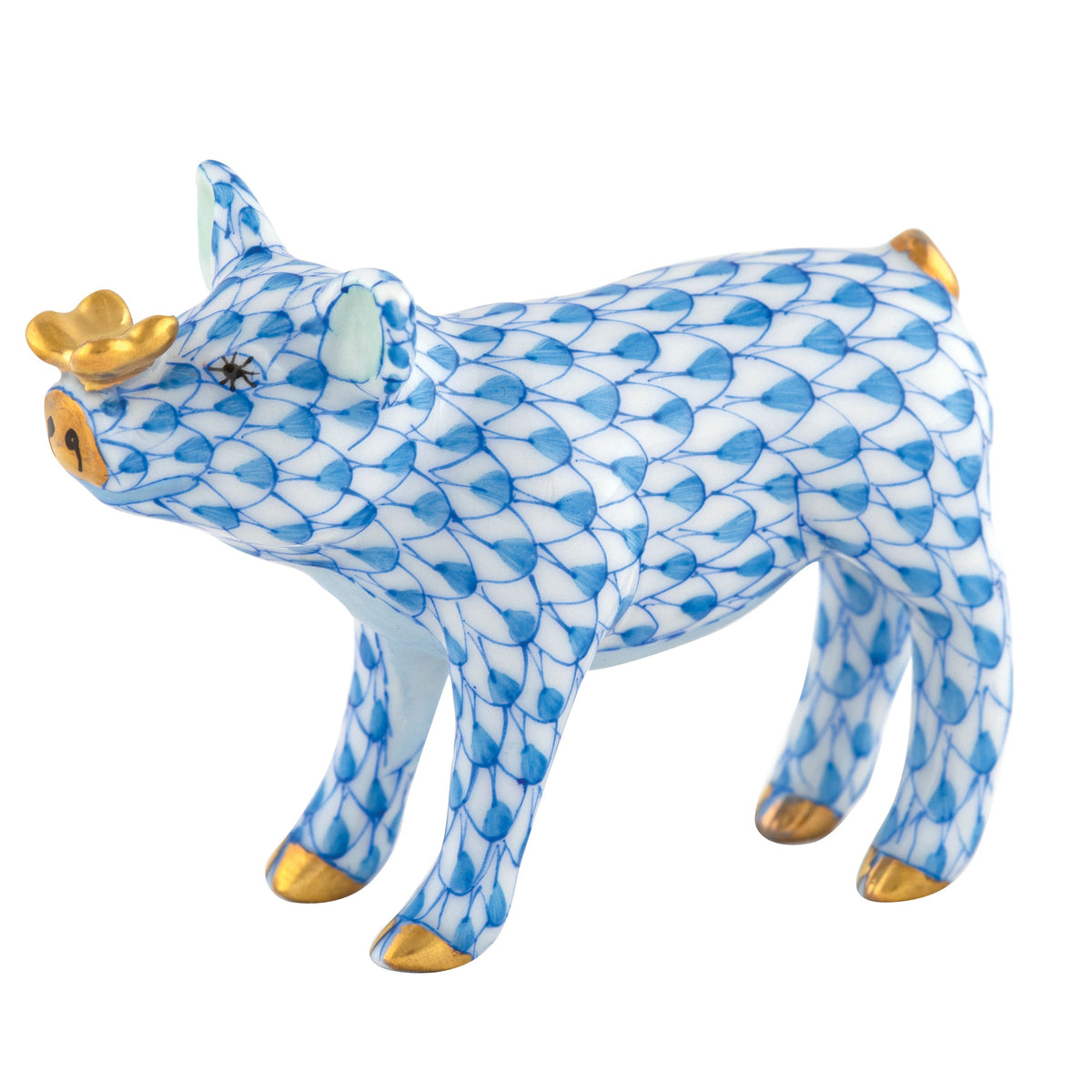 Pig with Butterfly — Blue