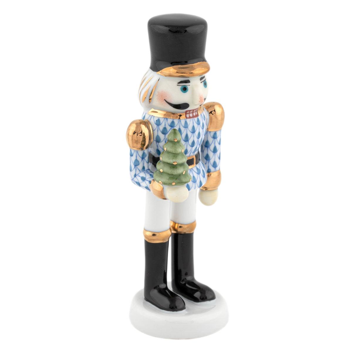 Nutcracker with Christmas Tree — Blue