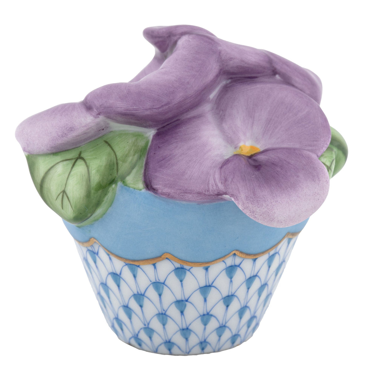 Pansies In Flowerpot — Blue