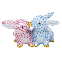 Kissing Bunnies — Blue & Raspberry