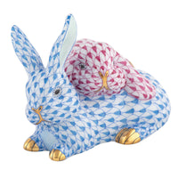 Snuggle Bunnies — Blue & Raspberry