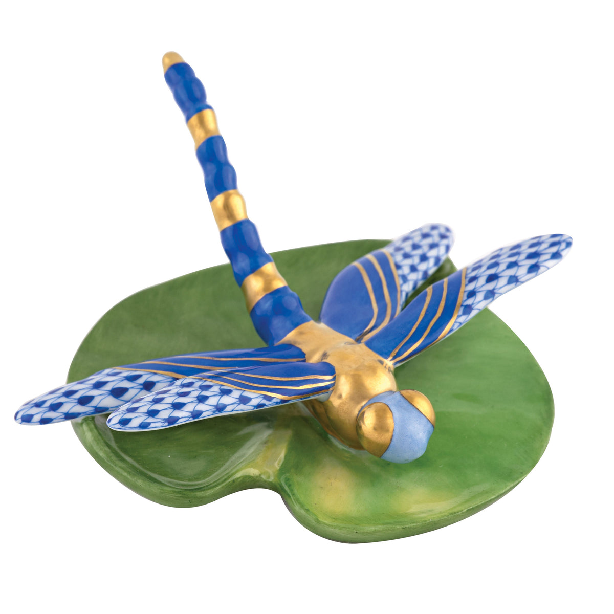 Dragonfly On Lily Pad — Sapphire