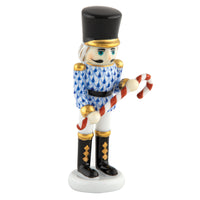 Small Nutcracker W/candy Cane — Sapphire
