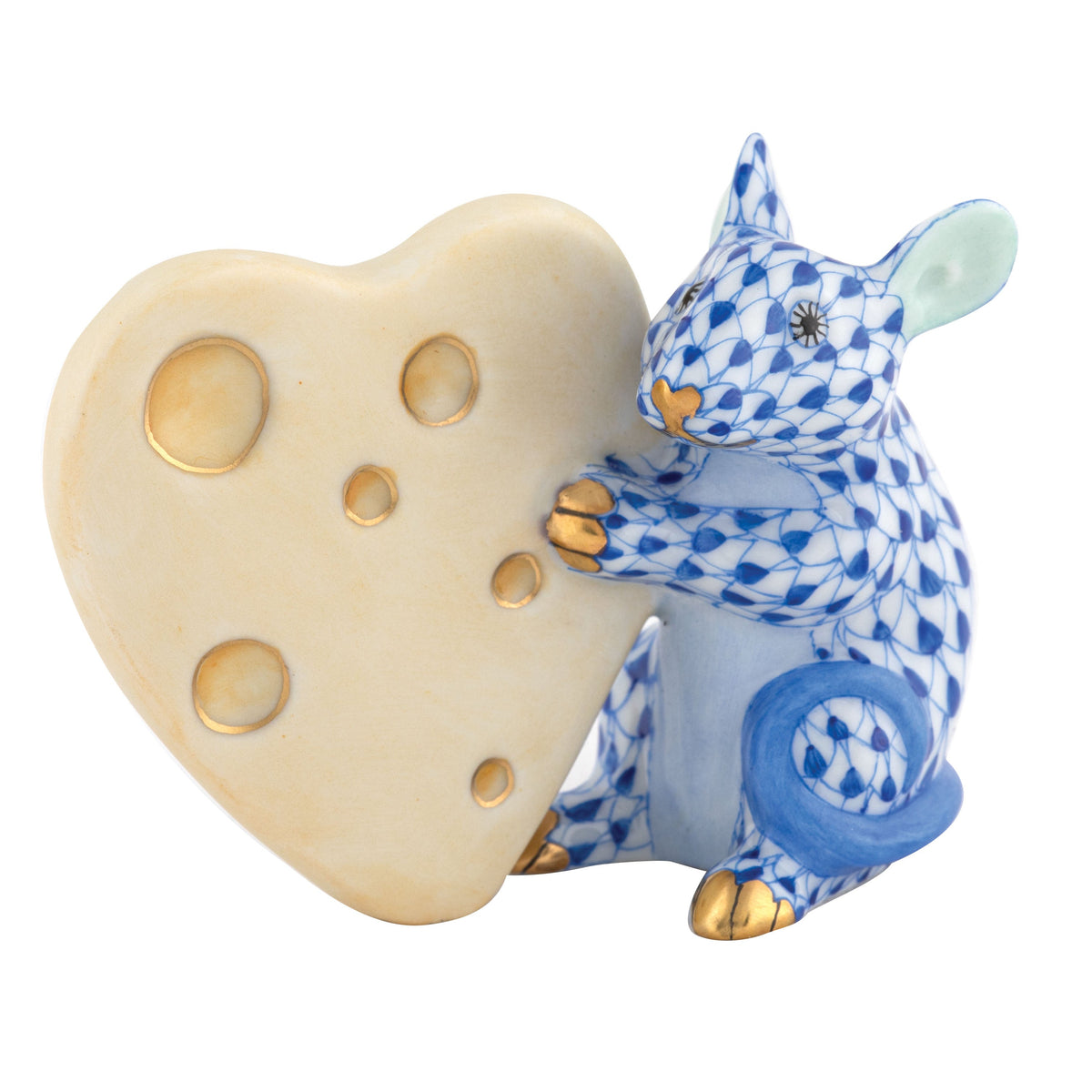 Mouse with Heart Cheese — Sapphire