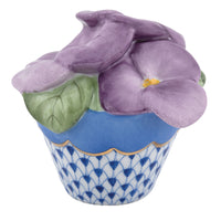 Pansies In Flowerpot — Sapphire