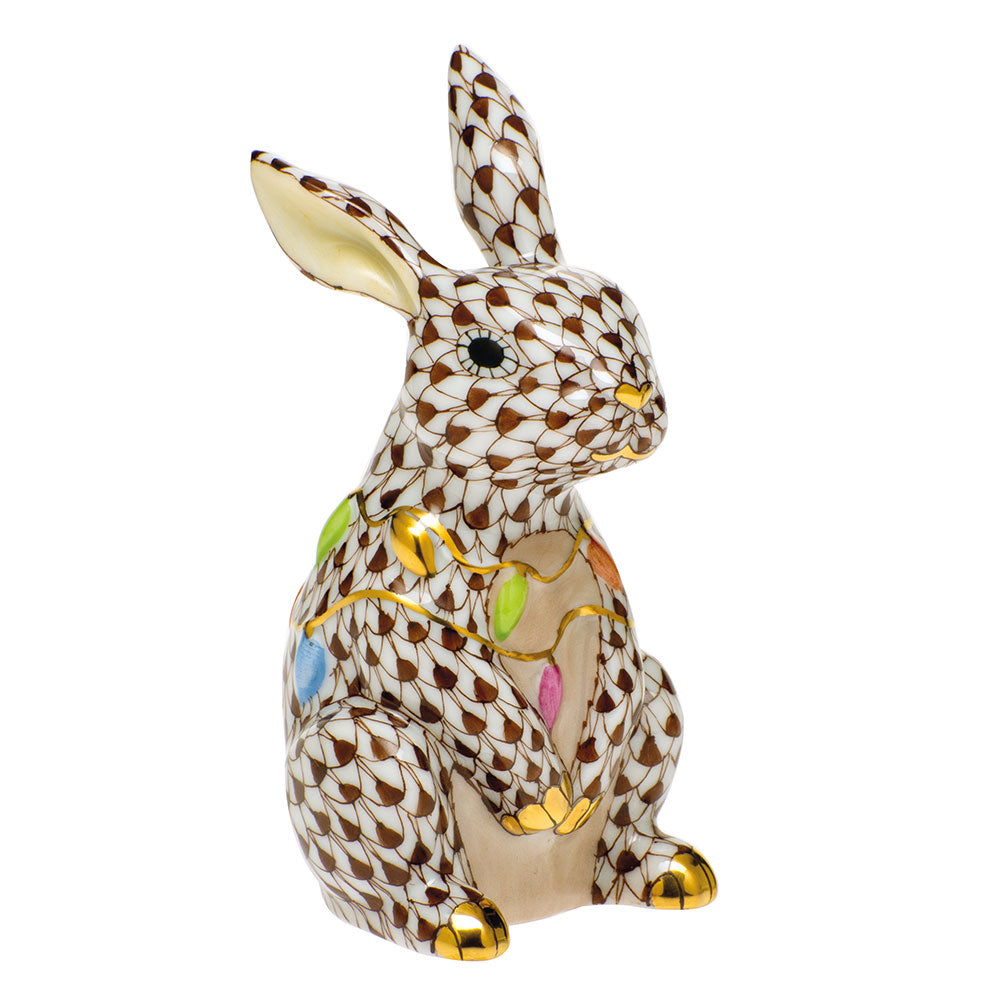 Bunny with Christmas Lights — Chocolate