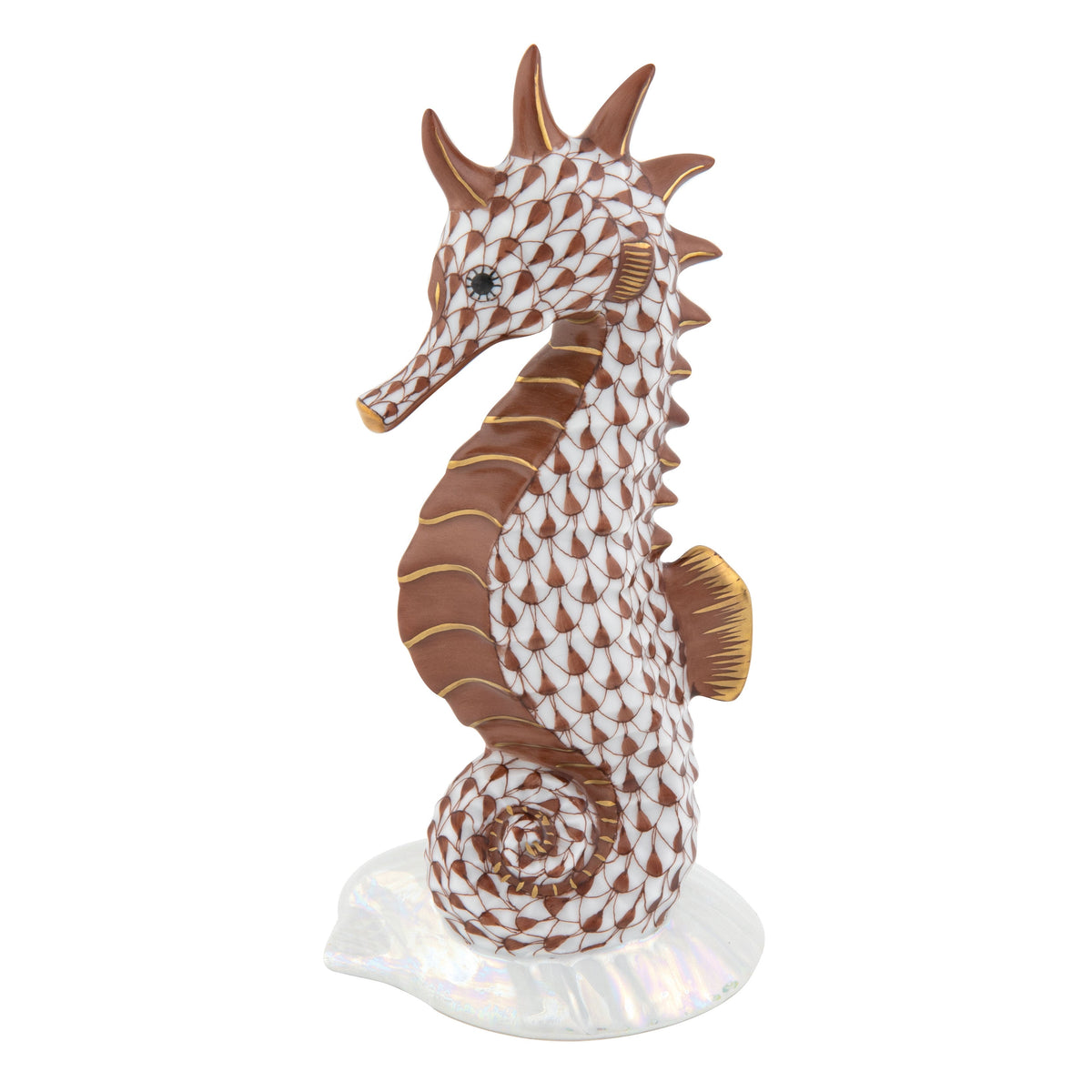 Seahorse On Scallop Shell — Chocolate