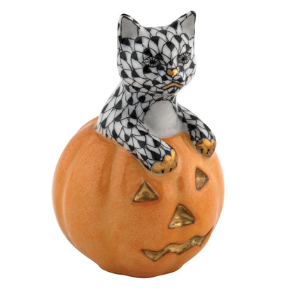 Jack O Lantern Kitty in Black