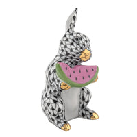Bunny with Watermelon — Black