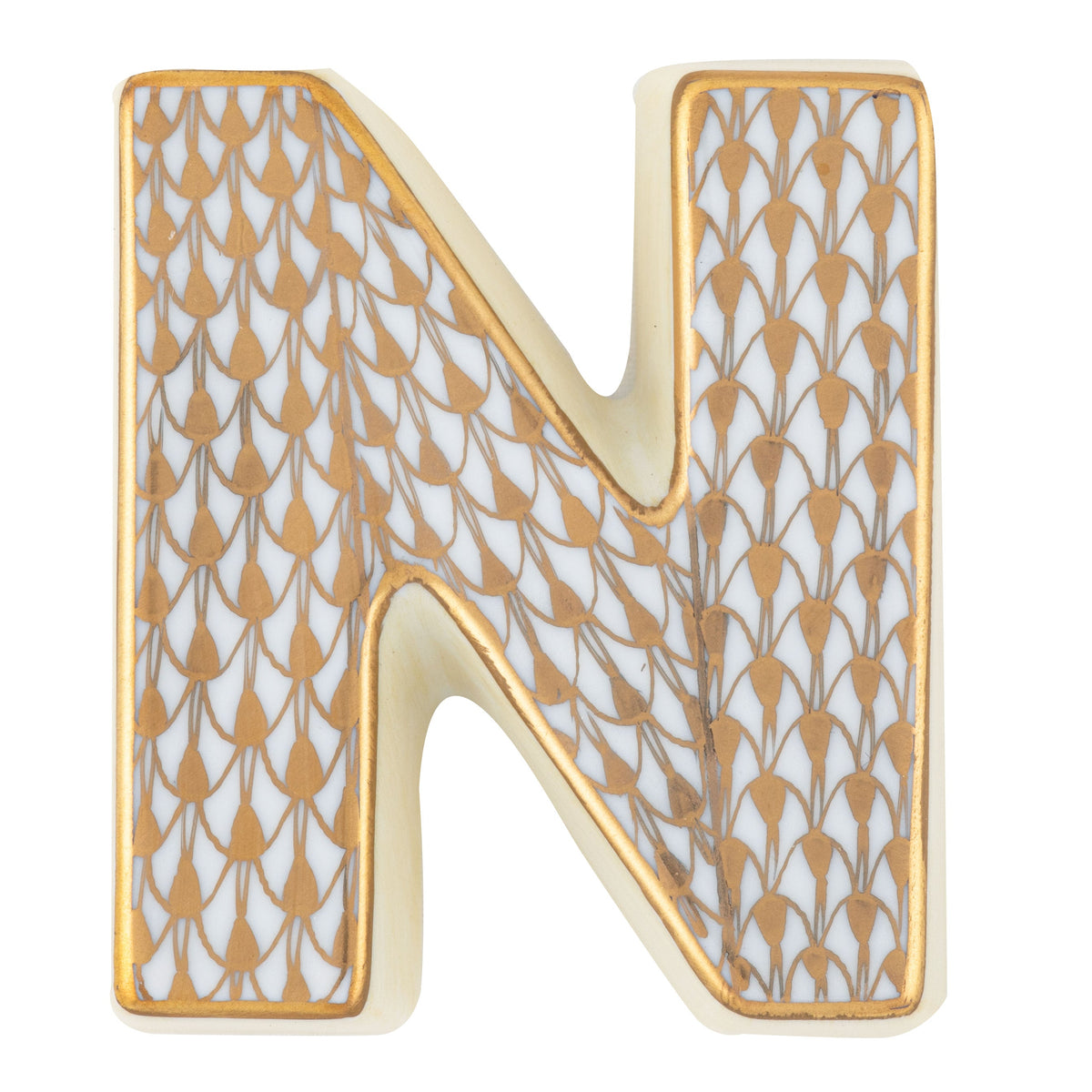 Letter N — Gold