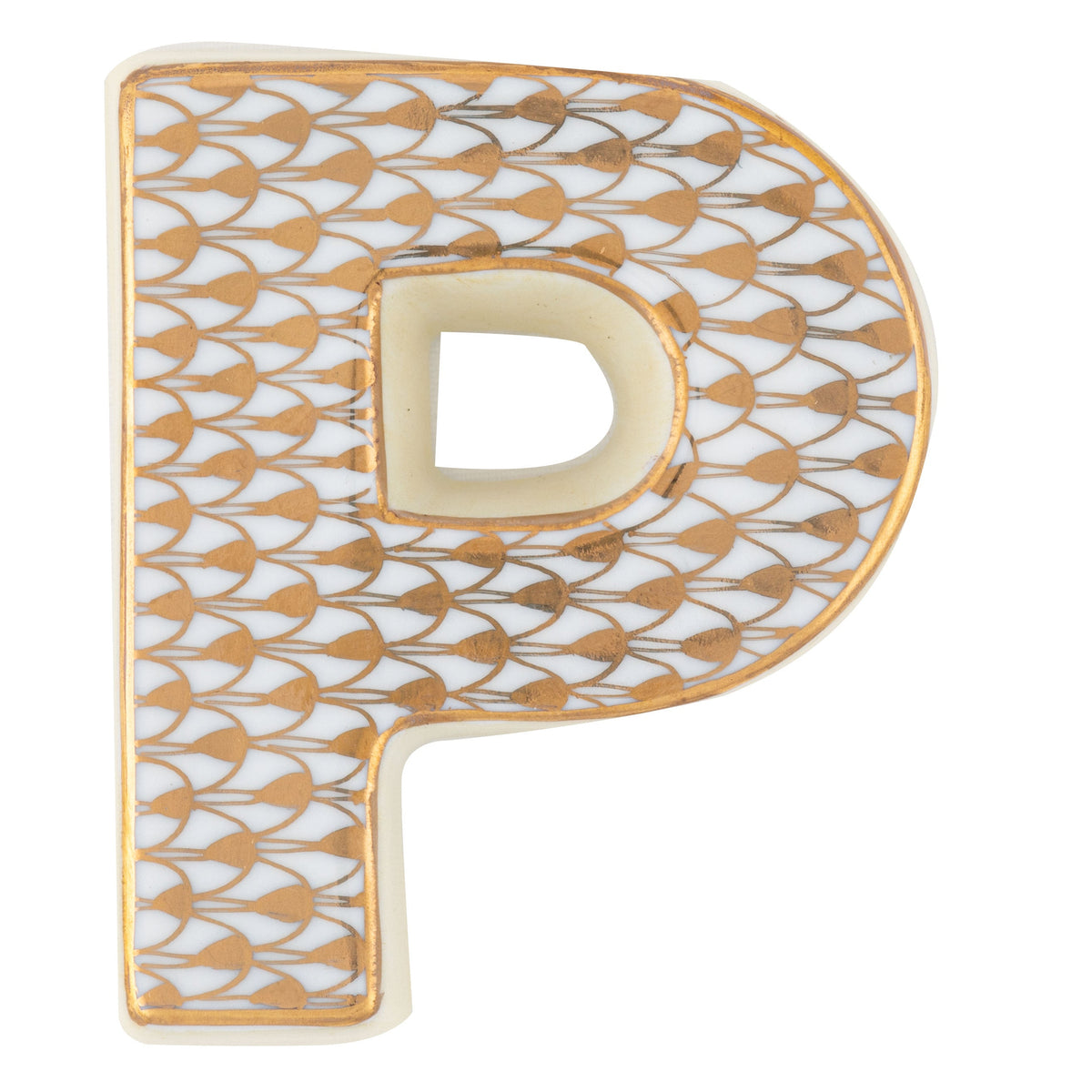 Letter P — Gold
