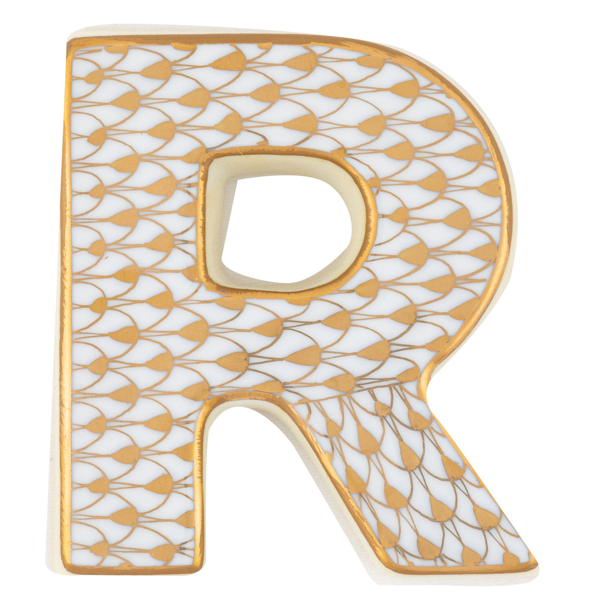 Letter R — Gold