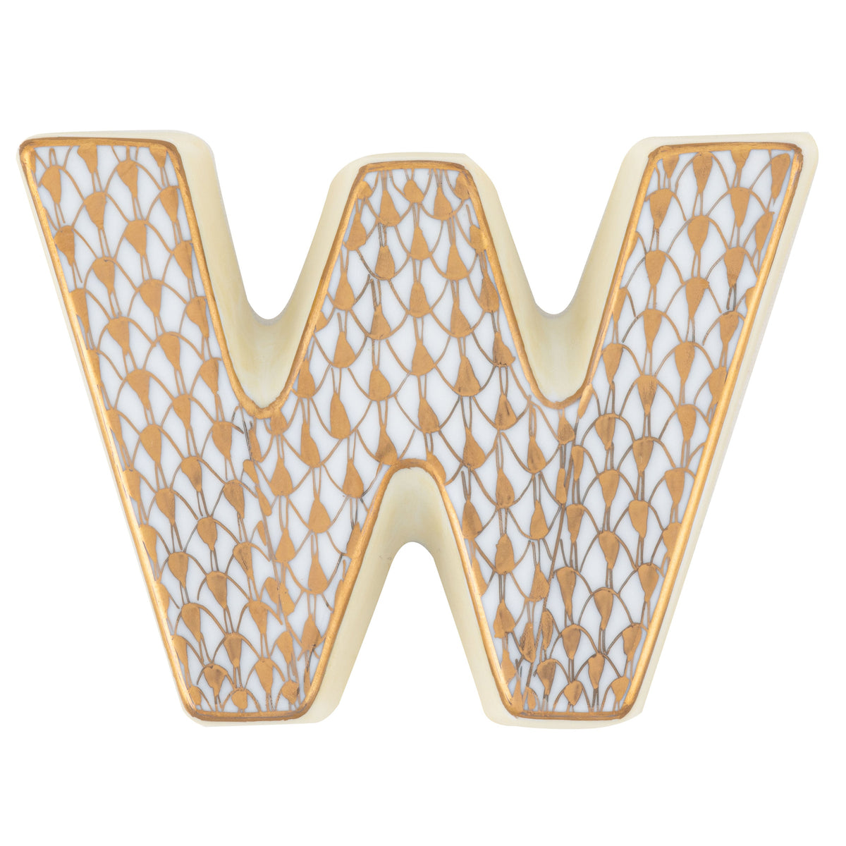 Letter W — Gold