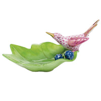 Hummingbird On Leaf — Raspberry