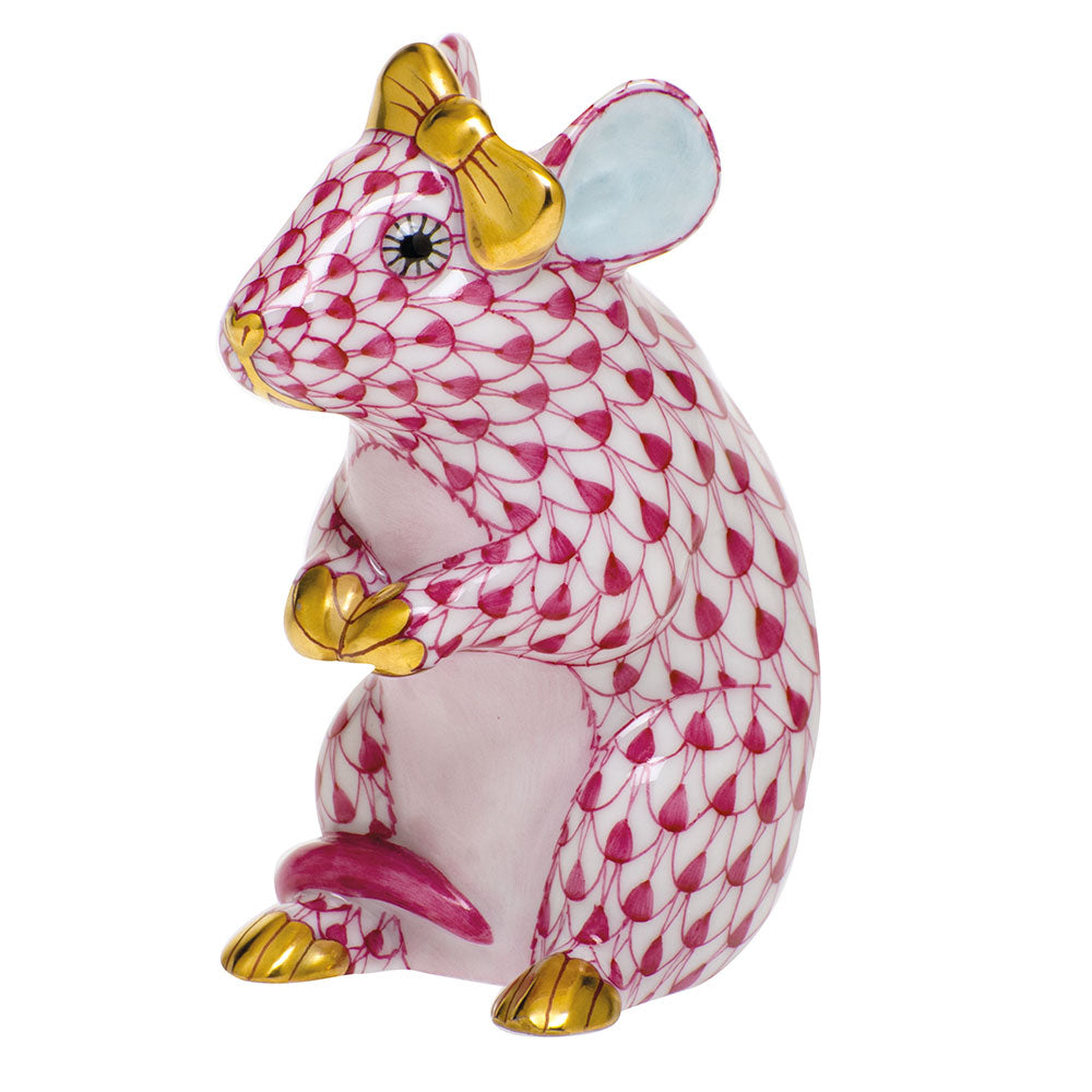Mouse with Bow — Raspberry
