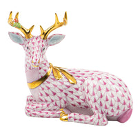 Lying Christmas Deer — Raspberry