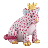 Lion Cub with Crown — Raspberry