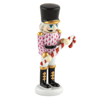 Small Nutcracker W/candy Cane — Raspberry