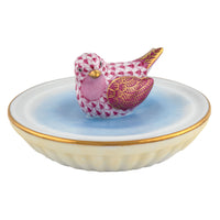 Bird In Bird Bath — Raspberry