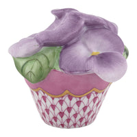 Pansies In Flowerpot — Raspberry