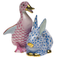 Duckling and Bunny — Raspberry & Blue