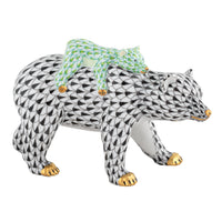Bear and Baby — Black & Keylime