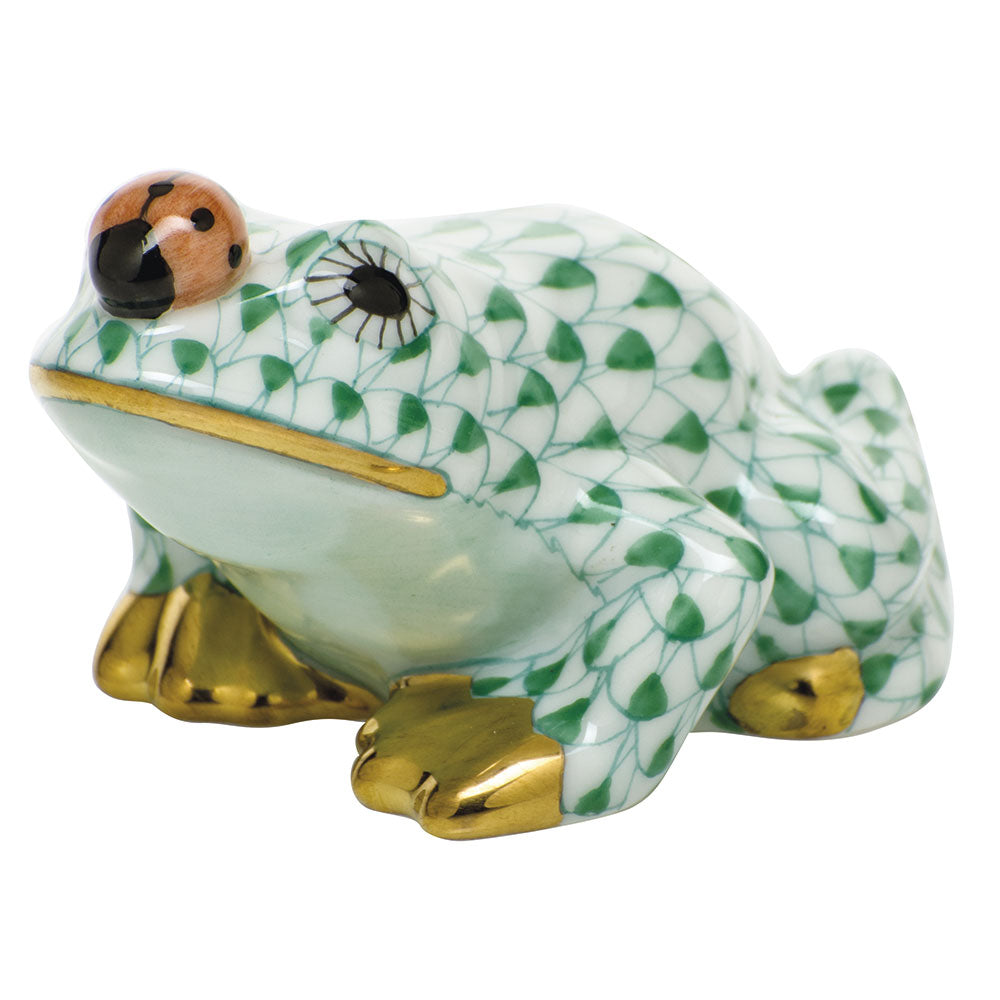 Frog with Ladybug — Green