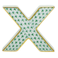 Letter X — Green