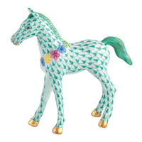 Foal with Flowers — Green